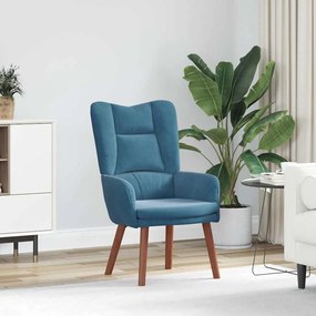 vidaXL poltrona Azul 63 x 67 x 94 cm Veludo