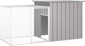 vidaXL Gaiola p/ coelhos 200x91x100 cm aço galvanizado cinzento