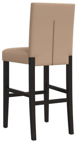 Cadeiras de bar 2 pcs seringueira maciça e couro artificial