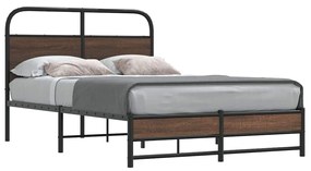 vidaXL Estrutura cama s/ colchão derivados madeira carvalho castanho