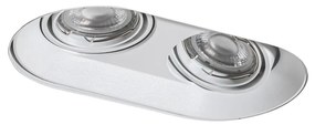 Foco embutido redondo branco GU10 50mm 2-luzes - Hubs Moderno