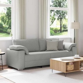 vidaXL Sofá de 3 lugares cinza-claro, 178 cm de tecido