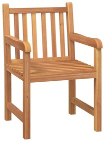 4 pcs conjunto de jantar p/ jardim madeira de teca maciça