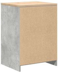 Armário de arrumação de garagem Betão Cinzento 60x51x85 cm