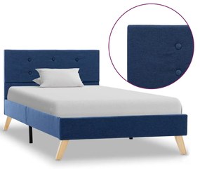 284822 vidaXL Estrutura de cama 90x200 cm tecido azul