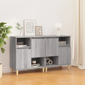 vidaXL Aparadores 2 pcs 60x35x70 cm derivados madeira cinza sonoma