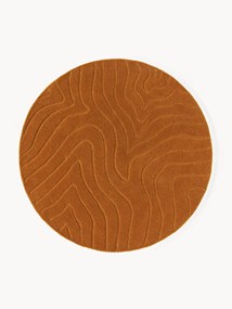 Tapete redondo em lã artesanal Aaron