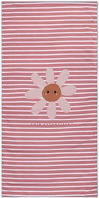 Toalha de praia para crianças em microfibra com bolsa Daisy Flower