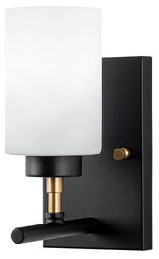 Aplique de Parede Yensuk – Preto, Branco e Dourado – 12 x 17 x 25 cm