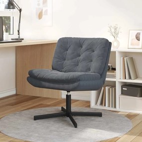 vidaXL Cadeira Relaxante Giratória Cinzento escuro 63 x 75 x 76 cm