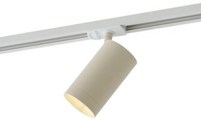 Foco moderno bege para sistema de calha monofásico GU10 70mm - Iconic Jeana Luxe Moderno