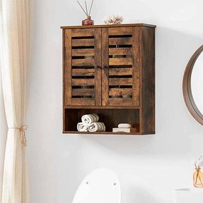 Móvel de parede com 2 portas  60 x 20 x 70 cm Castanho vintage