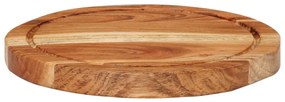 Tábua de cortar Ø25x2,5 cm madeira de acácia maciça