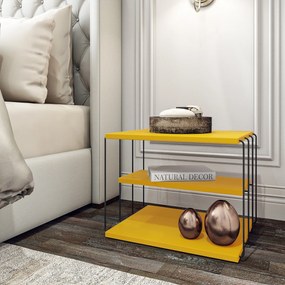 Mesa de Apoio Lifon – Amarelo/Preto – 50 cm x 33 cm x 40 cm