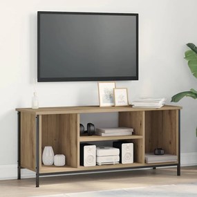 vidaXL Suporte de TV Carvalho Artisan Madeira engenheirada, Metal