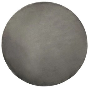 Tapete redondo em viscose cinzenta escura ⌀ 140 cm GESI II Beliani