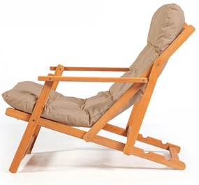 Conjunto de Mesa e Cadeiras de Jardim My007 – Castanho Natural – Mesa