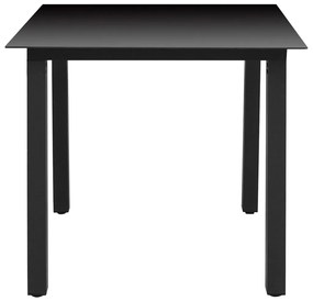 5 pcs conjunto de jantar para jardim preto e castanho