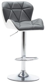 vidaXL Banco de bar Cinzeto 44 x 48 x 105,5 cm Couro Sintético