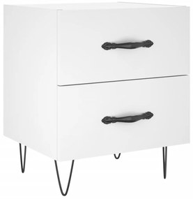 Mesas de cabeceira 2 pcs 40x35x47,5 cm deriv. de madeira branco