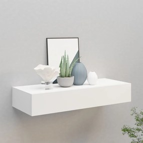 330255 vidaXL Prateleira de parede com gaveta MDF 60x23,5x10 cm branco