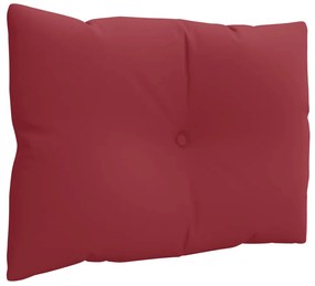 Almofadões para móveis de paletes 3 pcs tecido vermelho tinto