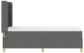 Cama Box com Colchão Cinza Escuro 80x200 cm