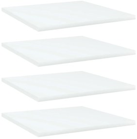 Prateleiras para estante 4 pcs 40x40x1,5cm contraplacado branco