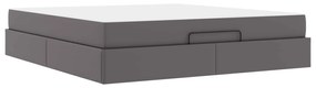vidaXL Estrutura de cama com colchão com colchão Cinzeto 180 x 200 cm
