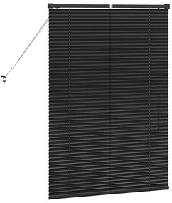 Persiana de Janela com cortinas Outros Manual Preto 80 x 130 cm Alumín