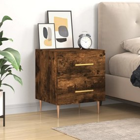vidaXL Mesa cabeceira 40x35x47,5 cm derivados madeira carvalho fumado