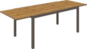 Outsunny Mesa de Jantar Exterior Extensível de 160-240 cm para 6-8 Pessoas Mesa de Jardim Retangular para Terraço Castanho | Aosom Portugal
