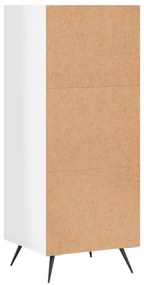 Armário c/ prateleiras derivados de madeira branco brilhante