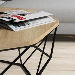 Mesa de Centro Diamond – Carvalho – 90x38x90 cm