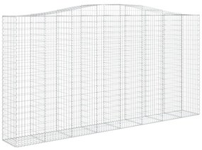 Cestos gabião arqueados 3pcs 400x50x200/220cm ferro galvanizado