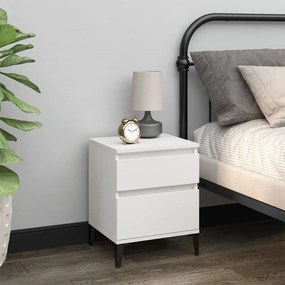 vidaXL Mesa de cabeceira 40x35x50 cm branco