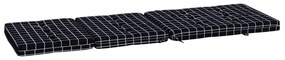 Almofadões p/ cadeira terraço 2 pcs tecido oxford xadrez preto