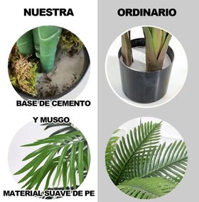 Árvore artificial Planta de palmeira artificial para decoração de casa e escritório 110 cm Verde