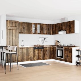 vidaXL Armário de Cozinha com porta 2 pcs Castanho 80 x 46 x 81.5 cm