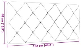 Almofadão de cabeceira 100 cm tecido castanho-escuro