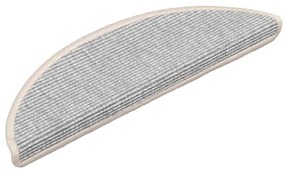 Tapetes escada adesivos 15 pcs 56x17x3 cm prateado