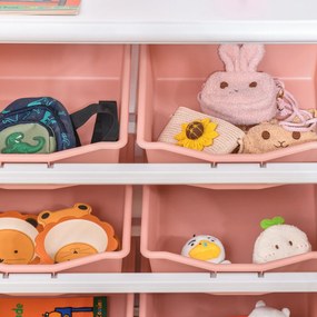 Estante Infantil Tulip - Branco e Coral - Design Moderno
