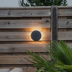Candeeiro de parede design cinzento 16,5 cm com LED - Skyf