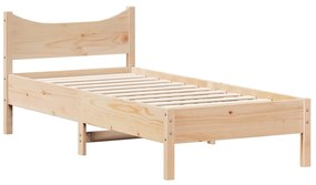 Cama sem colchão 90x200 cm madeira de pinho maciça