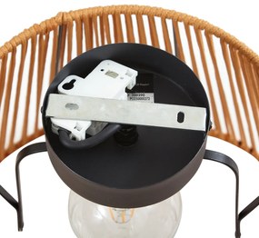 Plafon de exterior com corda laranja IP54 - Jayla Japandi