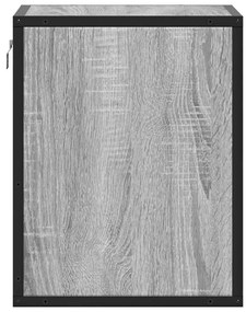 Mesa de cabeceira de parede 40x31x39,5 cm cinzento sonoma
