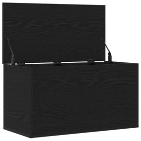 Baú de Armazenamento vidaXL Preto Carvalho 84x42x46 cm em Madeira Comp