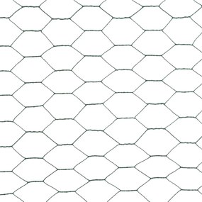 Cerca arame galinheiro 25x1,2 m aço c/ revestimento PVC verde