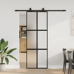 vidaXL Porta deslizante c/ conj. ferragens 76x205 cm vidro temperado