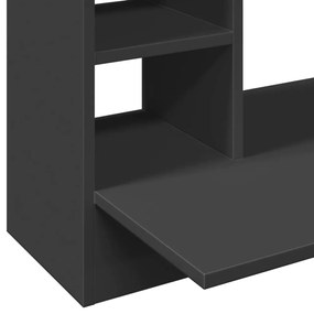 Secretária de parede 105x48x75 cm derivados de madeira preto